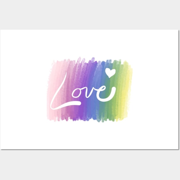 Rainbow Love Wall Art by stickypixie